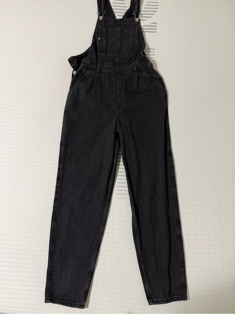 H&M Black Denim Overalls Jumpsuit